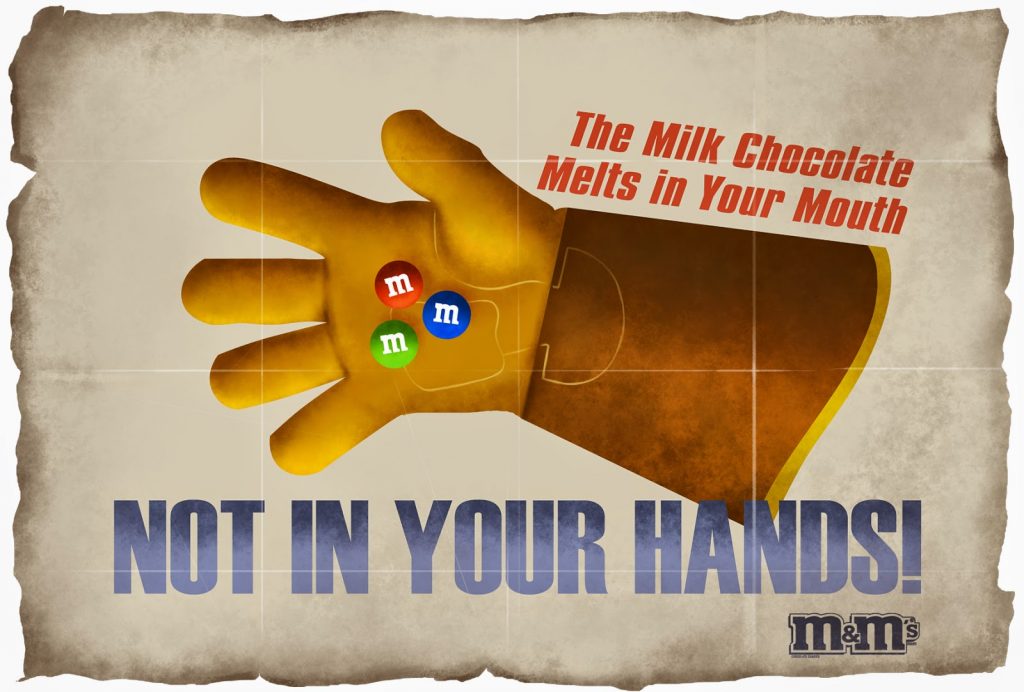 Sô cô la sữa tan chảy trong miệng bạn, không phải trong tay bạn